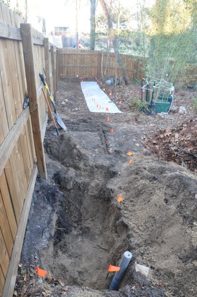 Beginning trench digout